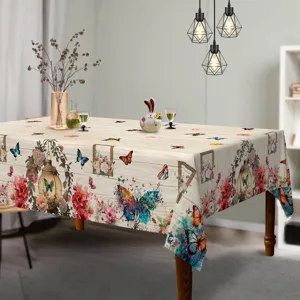 Nappe imprimee papillon floral nappe de table pour decoration interieure style variante beau