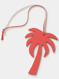 Ciondolo borsa palmetta in pelle rossa stile di lusso portachiavi accessorio chic