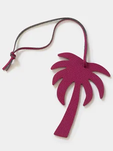 Elegante ciondolo in pelle a forma di palma per borsa, chic accessorio per chiavi auto.