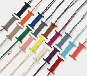 Colgante de bolso de cuero H de lujo llavero accesorios coloridos para decoración de bolsos.