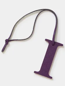 Colgante de letra I de cuero para bolso accesorio de llavero de estilo de lujo elegante