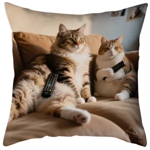 Süße Katzen Dekokissenbezug, lustige Haustier Sofa Kissenhülle für Zuhause Schlafzimmer Wohnzimmer