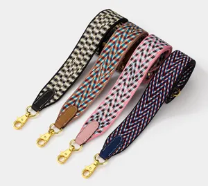 Stijlvolle geweven schouderriem vervanging voor tassen crossbody band met gouden hardware