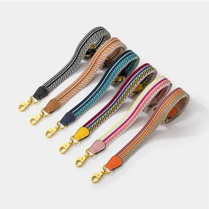 Fashion Replacement Bag Strap Striped Woven Crossbody Shoulder Strap For Women Handbag Accessories