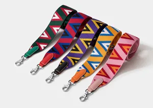 Sangle de bandoulière tissée colorée large de rechange pour sac à main style élégant