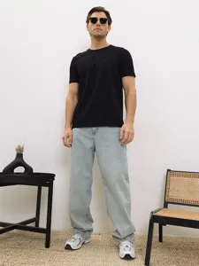 Maglietta da Uomo in Cotone Casual a Maniche Corte Girocollo Stampata Top Urban Style Traspirante e Confortevole