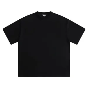 Men's summer short sleeve T-shirt, breathable and quick dry fabric, casual solid black design.