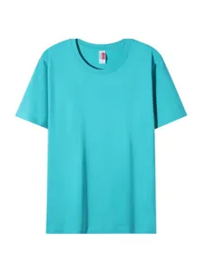 Classic solid color heavyweight short sleeve cotton t-shirt for men and women summer casual top