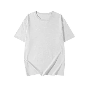 Maglietta a maniche corte grigia tinta unita top casual basic per uomo comodo uso quotidiano