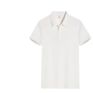 Men's solid white short sleeve polo shirt casual breathable summer top daily apparel