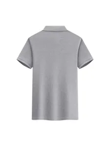 Men's Women's Summer Short Sleeve Polo Shirt Grey Casual Breathable Business Top