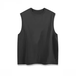 230GSM Men's Casual Cotton Tank Top Solid Color Summer Sleeveless Vest Basic Athletic Gym Shirt