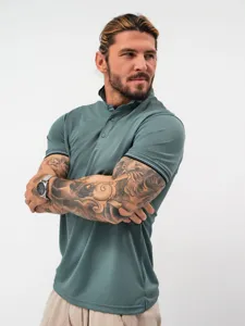 Unisex Athleisure Breathable Cotton Blend Polo Shirt Short Sleeve Casual Sport Top Ribbed Cuffs Summer Golf Tennis Tee