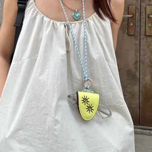 Koreanischer Stil Sonnenblumen Brillenclip Halskette, schicke Sommer Sonnenbrillen Halter Accessoire.