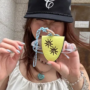Koreanischer Stil Sonnenblume Brillen Clip Halskette Sommer lässig vielseitige Kette