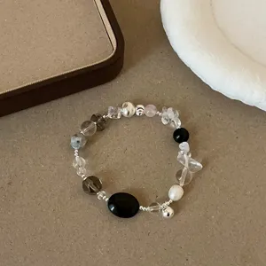 Nieuwe Chinese stijl parel natuursteen onregelmatige kralen armband retro veelzijdige hand