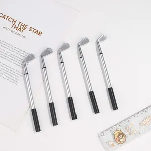 Golfclub balpen set van 5, creatieve metalen briefpapier kantoorcadeau bureaudecoratie.