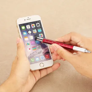 6-in-1 multifunktionales Metall-Werkzeugstift mit Lineal, Eingabestift und Schraubendreher.