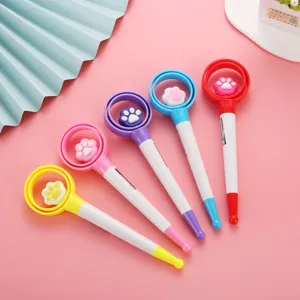 Süßer Cartoon rotierender Anti-Stress-Gelstift, kreativer Dekompressions-Spielzeugstift.