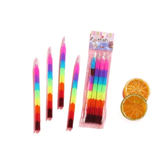 Matite impilabili arc-en-ciel colorate cancelleria per studenti creativa set di matite