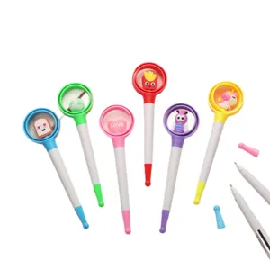 Niedlicher Cartoon rotierender Dekompression Gelstift Set, kreativer Student Spielzeug.