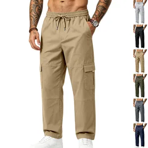 Details zu Freizeithose für Herren mit vielen Taschen, Kordelzug und bequemer Passform.