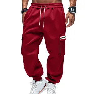 Pantalon cargo en molleton pour homme, pantalon de survêtement chaud avec poches multiples style.