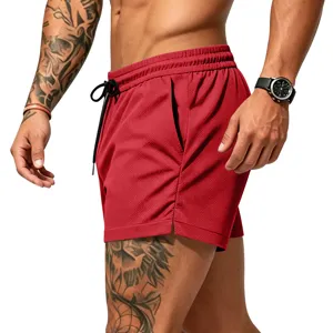 Men's breathable quick-dry sports fitness casual shorts with comfortable mesh fabric.