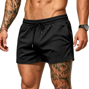 Breathable mesh athletic shorts detail, lightweight summer sportswear design for active men.