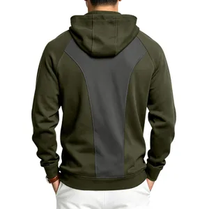 Men Colorblock Hooded Sweatshirt Athletic Casual Long Sleeve Activewear Pullover Top