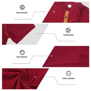 Mens casual summer short sleeve henley shirt detail view, contrast placket design.