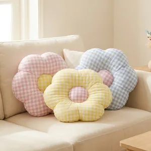 Cute Cartoon Flower Plush Pillow Soft Cushion Stuffed Floral Shaped Cushion For Home Sofa Bed Room Decor