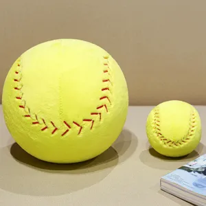 Peluche coussin de baseball simulee et jouet en peluche douce pour decoration de chambre d'enfant