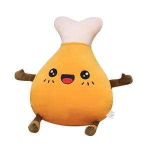 Creative cute food plush toy cartoon chicken leg doll cute girl pillow gift soft toy