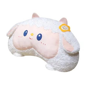 Cute cartoon lamb plush pillow soft sheep cushion toy for girls home decor comfortable doll