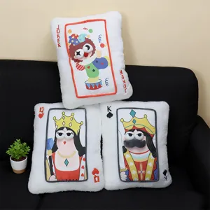 Cuscino peluche carta da gioco cartone animato giocattolo morbido divano arredo