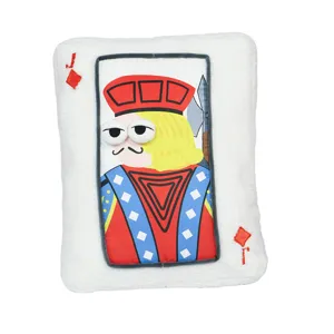 Cuscino in peluche con carta da gioco, divertente bambola Jack di quadri per divano casa.