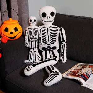 Halloween plush skeleton pillow soft stuffed spooky doll creepy toy gift decoration