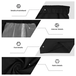 Détail de short de sport pour homme avec ceinture élastique, doublure mesh et tissu doux.