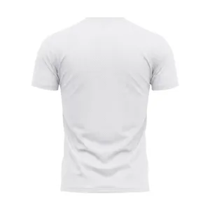 Men's Quick Dry Athletic T-Shirt Breathable Mesh Short Sleeve Workout Gym Top White