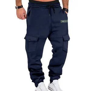 Pantaloni della tuta cargo casual da uomo vestibilità comoda con tasche multiple.