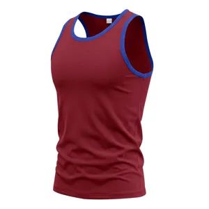Heren retro colorblock gym tanktop sportief snel droog training mouwloos shirt