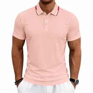 Men short sleeve polo shirt casual business golf quick dry summer solid color top fashion