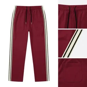 Pantalon de survêtement amples décontracté pour homme avec bandes contrastées sport
