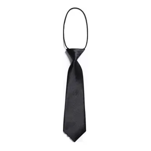 Cravate Élastique pour Enfants Accessoires de Costume de Garçon Performance de Chorale Polyester Couleur Unie Noir Cravate Pour Enfants Vêtements Formels