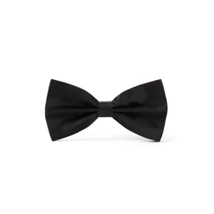 Schwarze doppelte Fliege Detail, eleganter Satin Stoff für Hochzeit und Business Anzüge.