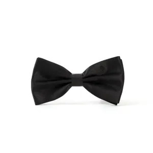 Men Classic Black Bow Tie Polyester Jacquard Flat End Formal Business Wedding Suit Shirt Tuxedo Bowtie