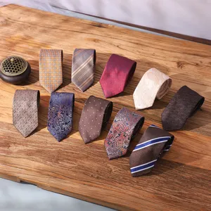 Men's business vintage tie set featuring classic paisley, stripes, and polka dot designs for formal wear.
