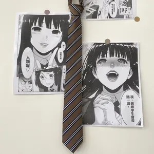 Japanese style college striped tie brown necktie for JK and DK uniform daily matching accessories