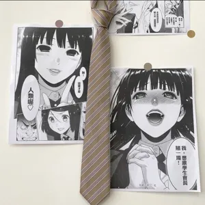 Japanese college style striped tie JK uniform necktie casual fashion accessory daily wear.